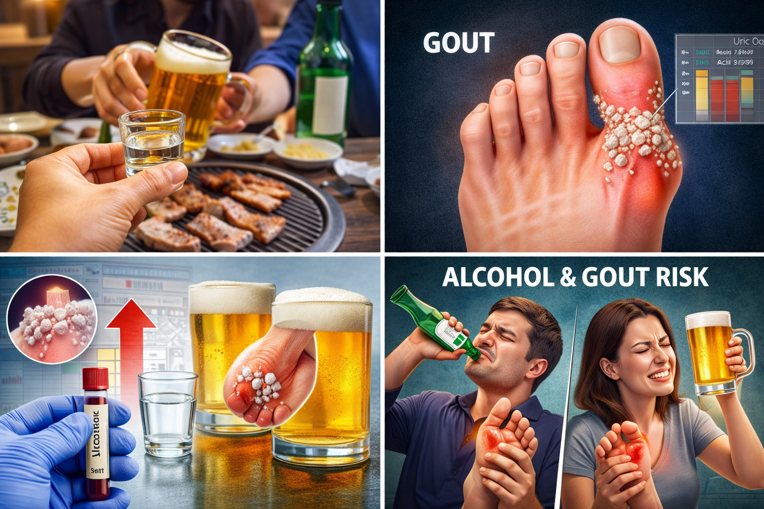 치맥 대신 삼쏘 선택했는데… 소주 반 잔에도 요산 오를 수 있다